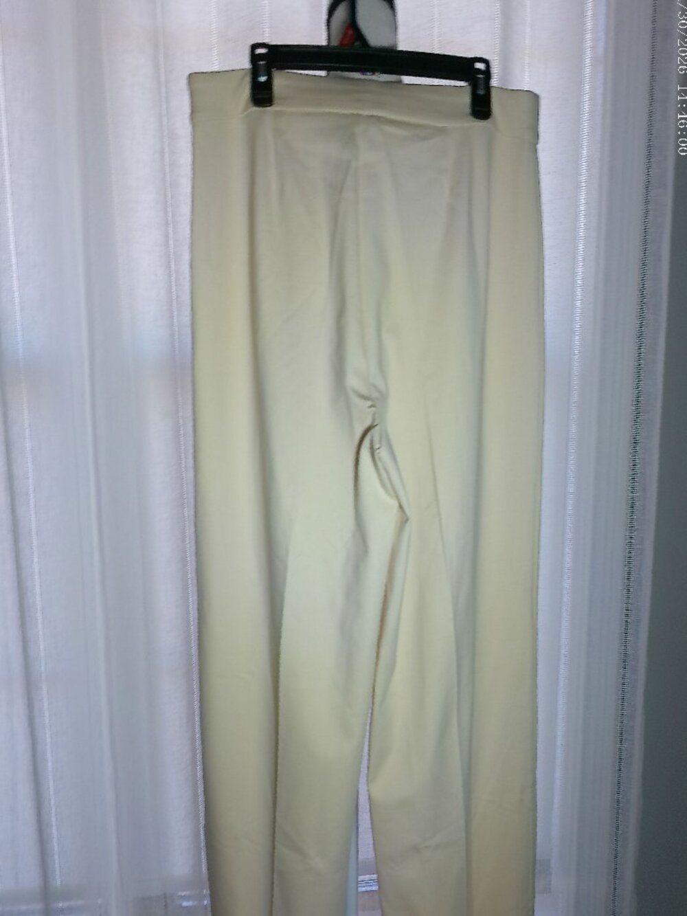 G by GIULIANA Trouser Ponte Knit High Rise Wide Leg "Soft Sand" NWOT XL - Picture 3 of 11
